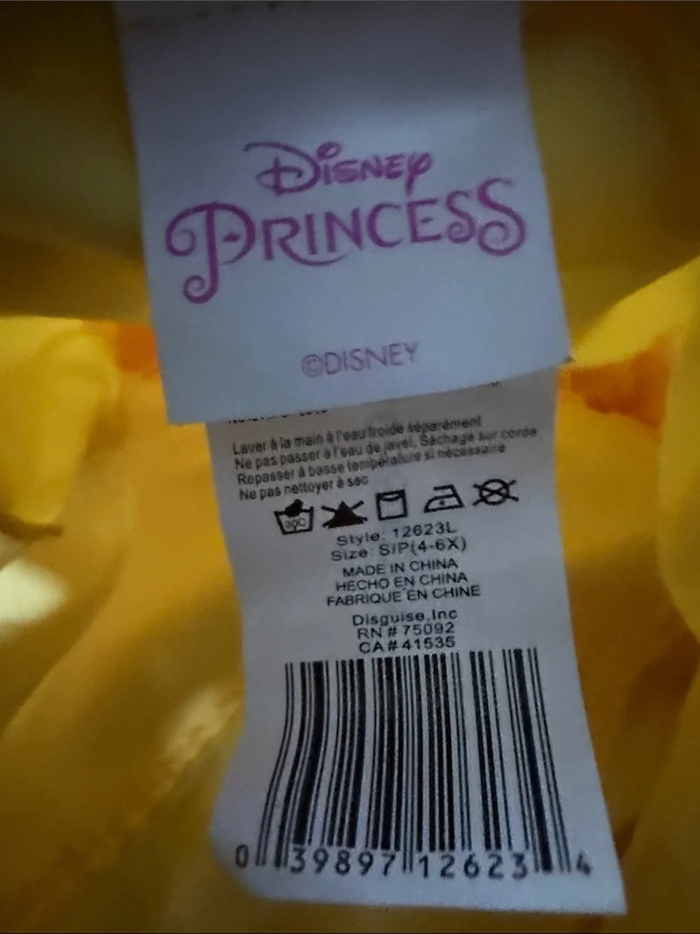Disney bright yellow